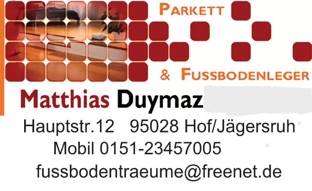 Logo der Firma Parkett- und Fußbodenleger Matthias Duymaz aus Hof