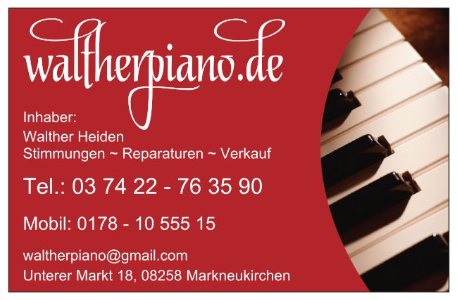 Logo der Firma Waltherpiano aus Markneukirchen