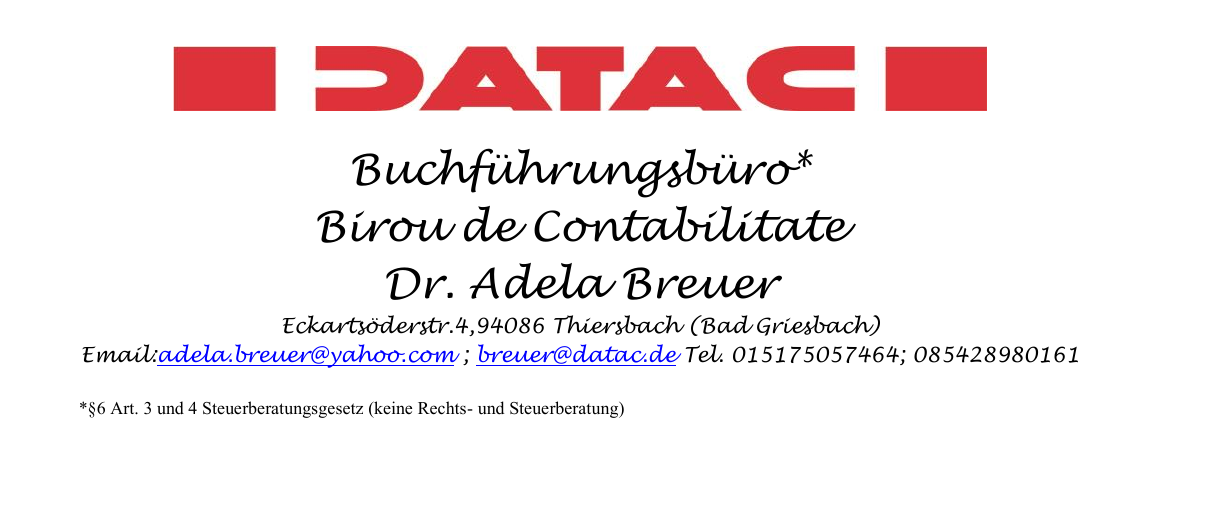 Logo der Firma Datac Buchführungsbüro Dr. Adela Breuer aus Bad Griesbach im Rottal