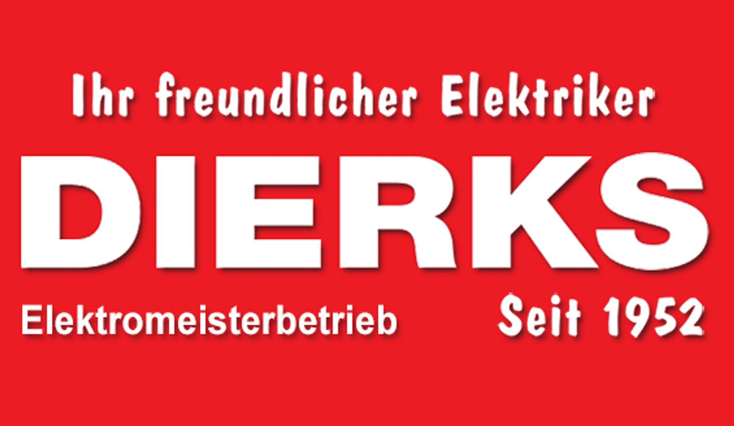 Logo der Firma Dierks seit 1952- Ihr freundlicher Elektromeisterbetrieb aus Duisburg