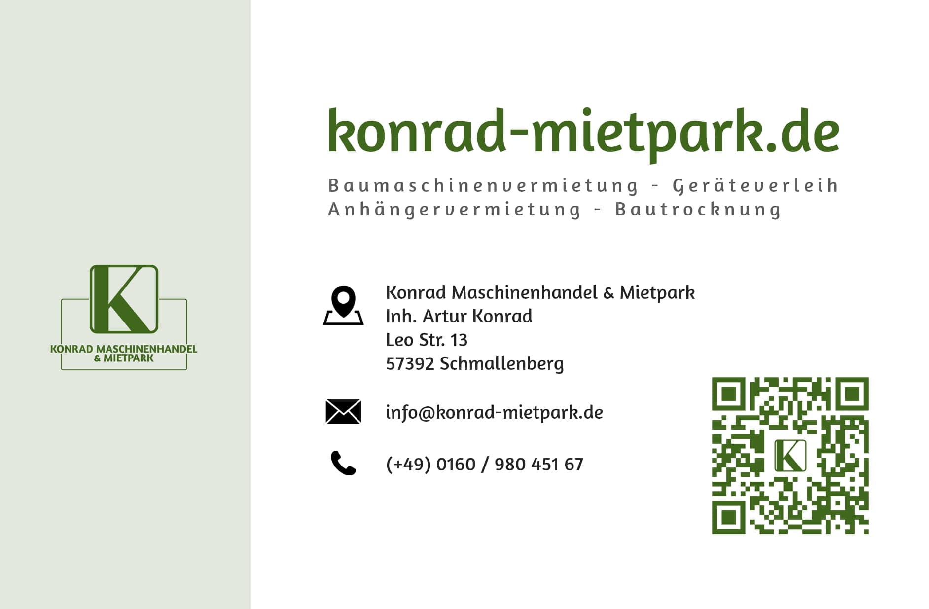 Logo der Firma Konrad Maschinenhandel & Mietpark aus Schmallenberg