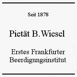 Logo der Firma Bestattungen Wiesel aus Frankfurt