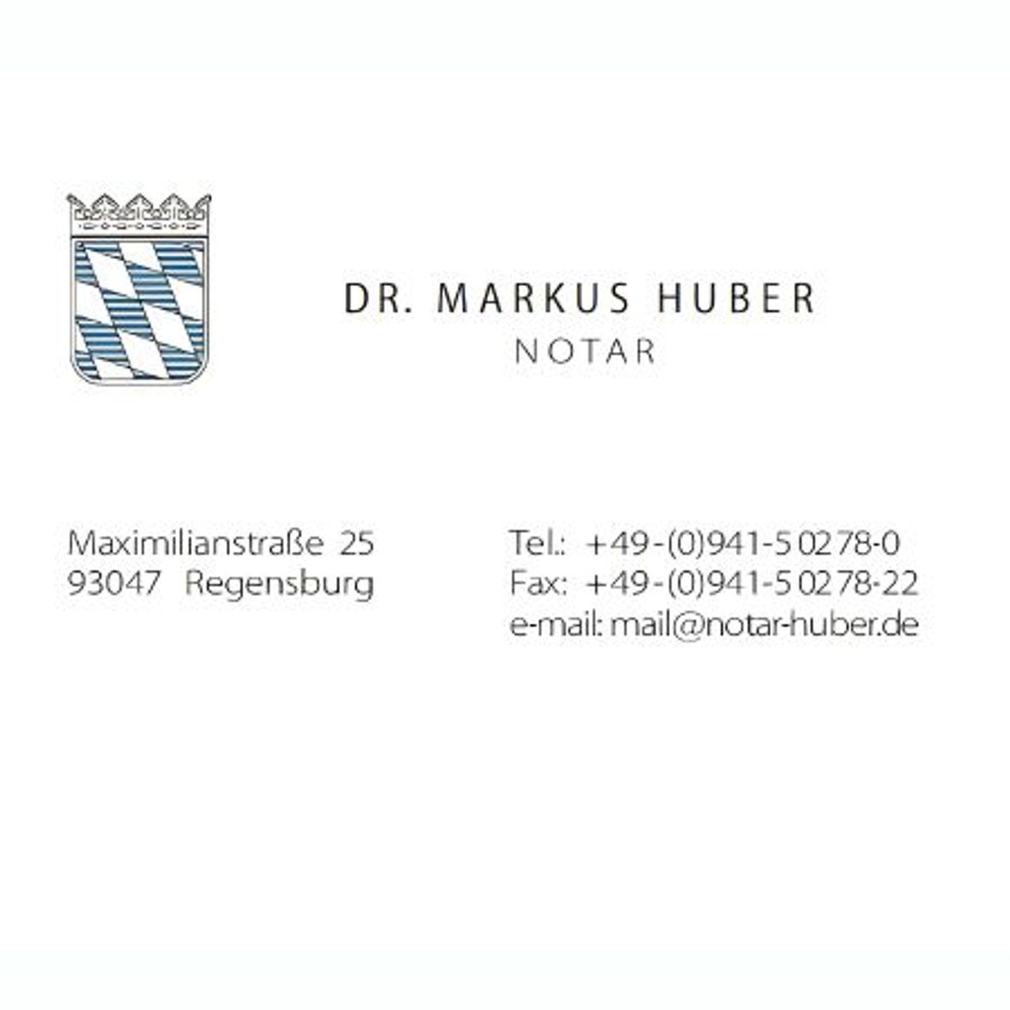 Logo der Firma Notar Dr. Markus Huber aus Regensburg