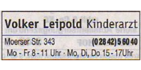 Logo der Firma Leipold, Volker Kinderarzt aus Kamp-Lintfort