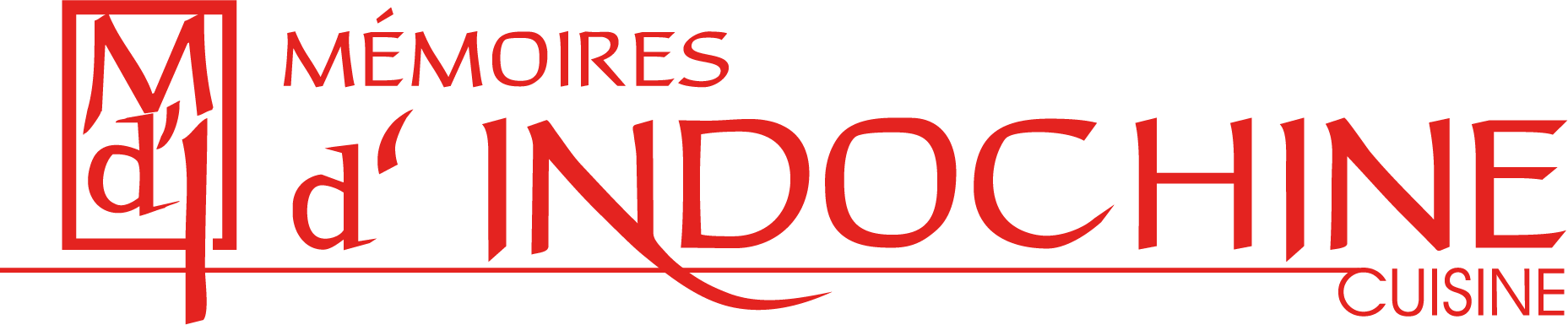 Logo der Firma Mémoires d'Indochine am Wasserturm aus Mannheim