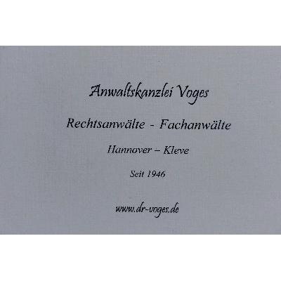 Logo der Firma Anwaltskanzlei Voges Zweigstelle Niederrhein Kleve Rechtsanwältin Nicola Früke aus Kleve