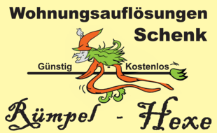 Logo der Firma Entrümpelungen Schenk, zur Rümpel-Hexe aus Selb