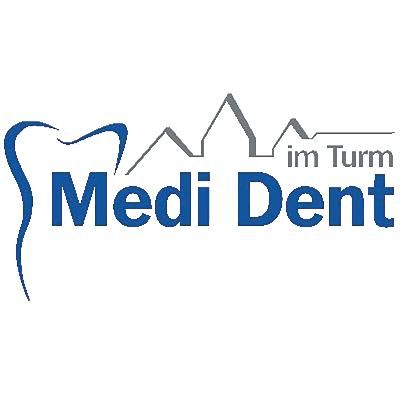 Logo der Firma Medi Dent im Turm aus Ingolstadt