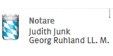 Logo der Firma Notare Judith Junk, Georg Ruhland aus Schongau