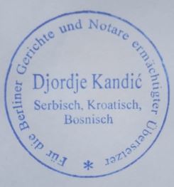 Logo der Firma Übersetzungsbüro Serbisch, Bosnisch, Kroatisch - Djordje Kandic aus Berlin