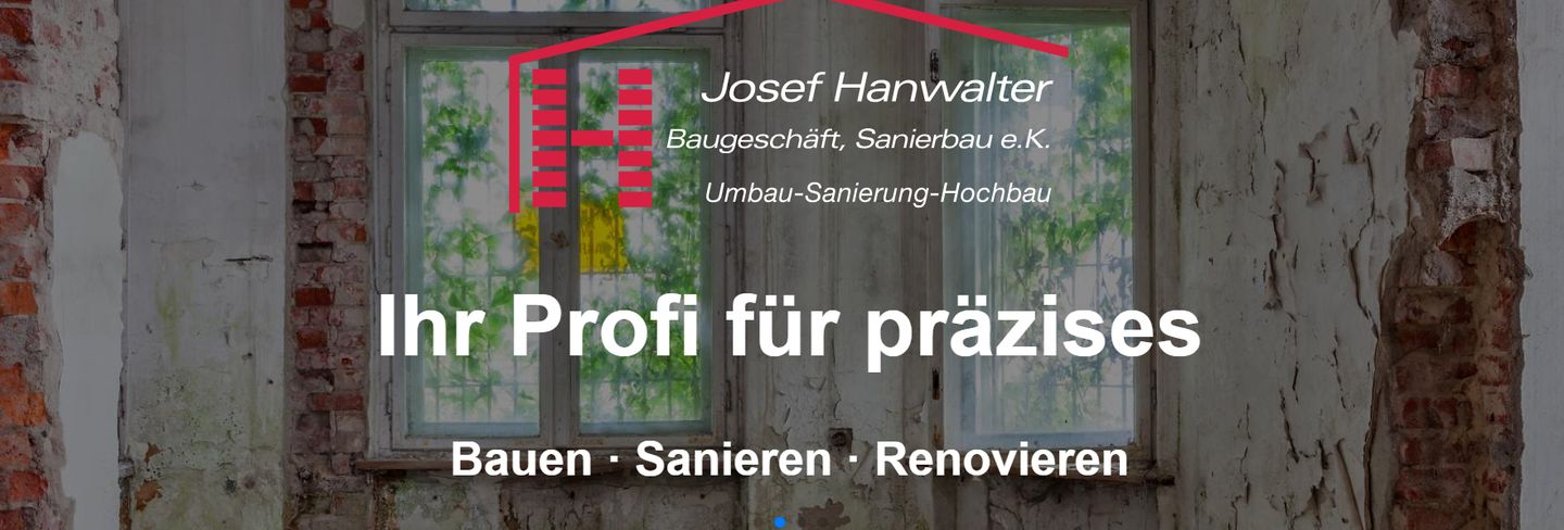 Logo der Firma Josef Hanwalter Baugeschäft, Sanierbau e.K. aus Augsburg