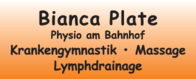 Logo der Firma Physio am Bahnhof Bianca Plate aus Peine