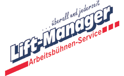 Logo der Firma Lift-Manager GmbH, Arbeitsbühnen-Service aus Jänkendorf