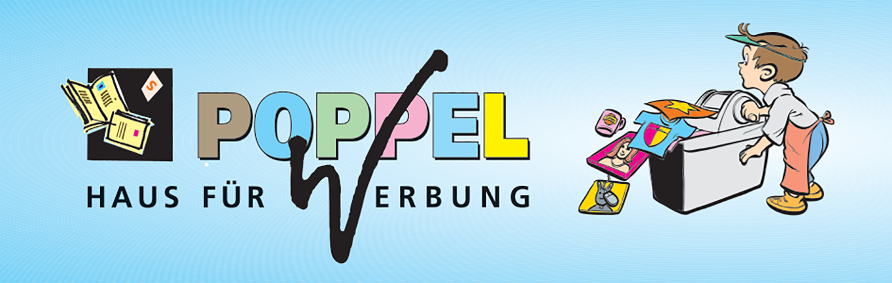 Logo der Firma POPPEL Haus für Werbung und Druck aus Wehr