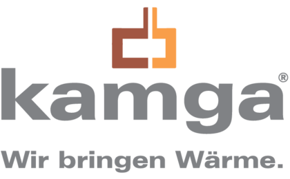 Logo der Firma kamga kaminöfen. gartenkamine. aus Dresden