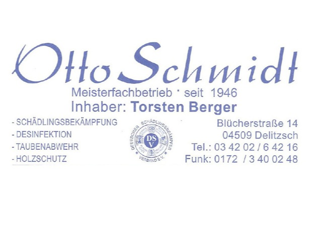 Logo der Firma Otto Schmidt Schädlingsbekämpfung Inh. Torsten Berger aus Delitzsch
