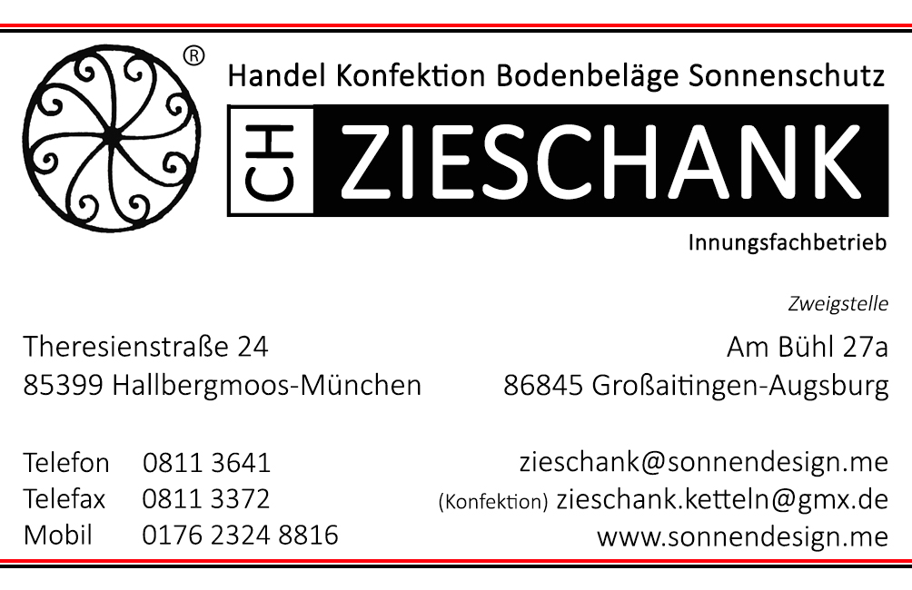 Logo der Firma CH ZIESCHANK Handel Konfektion Bodenbeläge Sonnenschutz aus Hallbergmoos