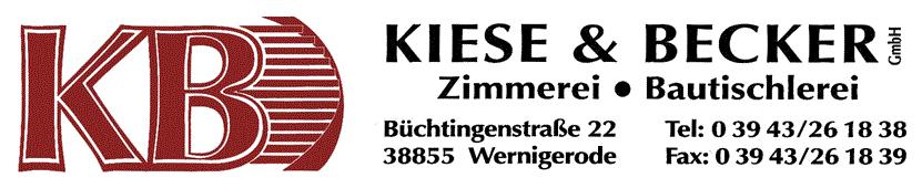 Logo der Firma Kiese & Becker GmbH Zimmerei - Bautischlerei aus Wernigerode