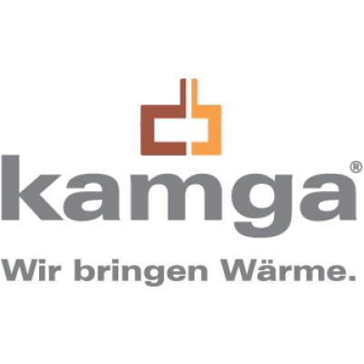 Logo der Firma kamga kaminöfen. gartenkamine. aus Dresden