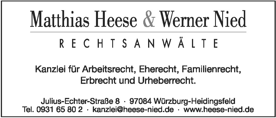 Logo der Firma Matthias Heese & Werner Nied aus Würzburg