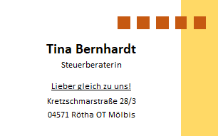 Logo der Firma Steuerberaterin Tina Bernhardt aus Rötha