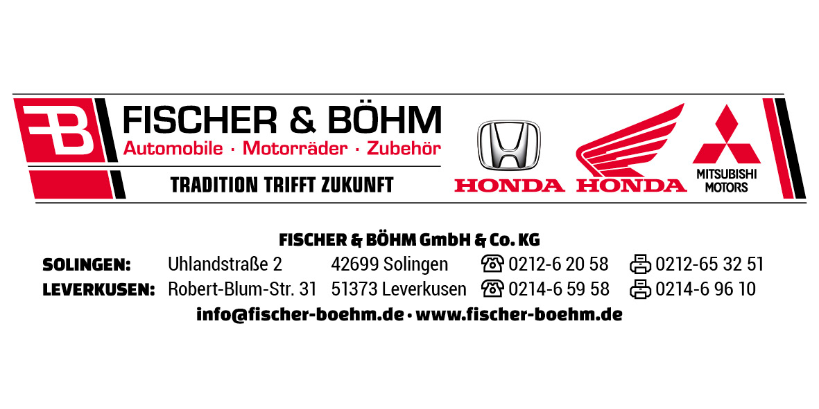 Logo der Firma Fischer & Böhm KG - Honda Motorräder und Automobile aus Leverkusen