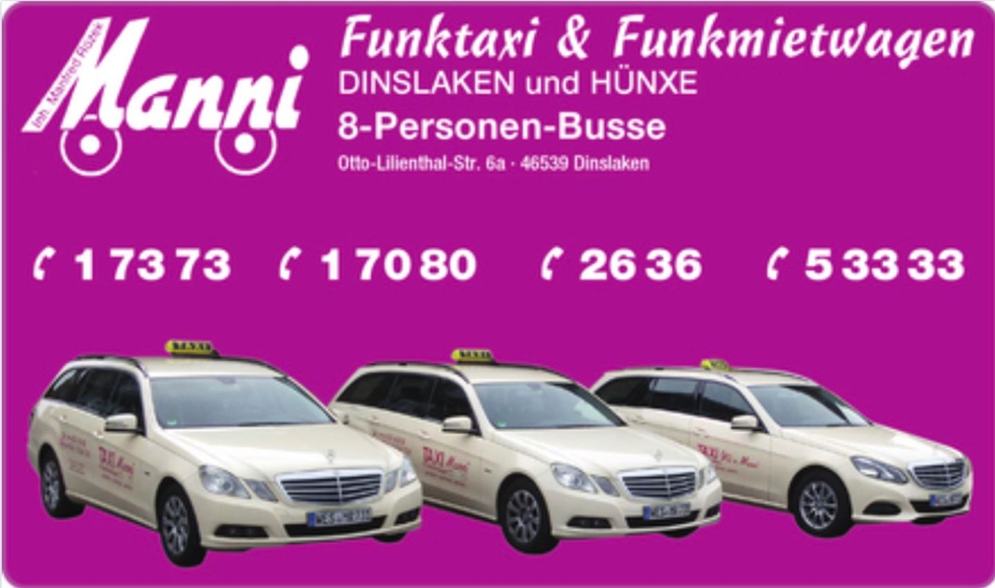 Logo der Firma Manni Funktaxi & Funkmietwagen Dinslaken-Hünxe aus Dinslaken