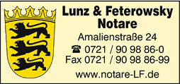Logo der Firma Notare Lunz & Feterowsky aus Karlsruhe