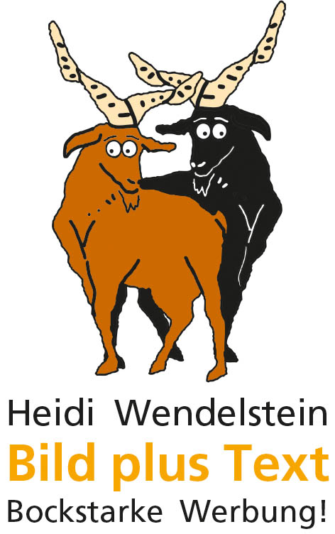 Logo der Firma Heidi Wendelstein Bild plus Text aus Mühlacker