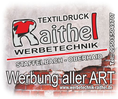 Logo der Firma Raithel Werbetechnik und Textildruck aus Oberhaid