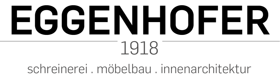Logo der Firma EGGENHOFER 1918 - schreinerei . möbelbau . innenarchitektur aus Ebermannstadt