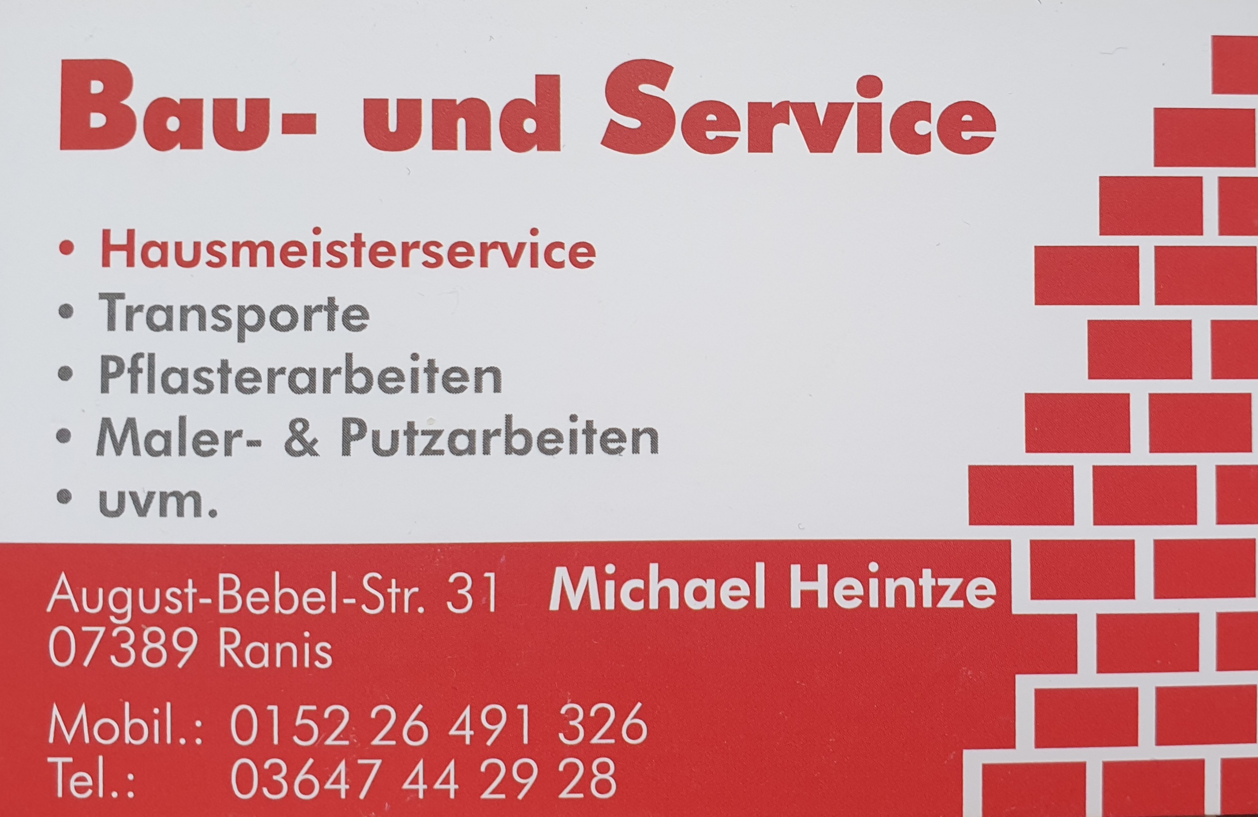 Logo der Firma Bau und Service Michael Heintze aus Ranis