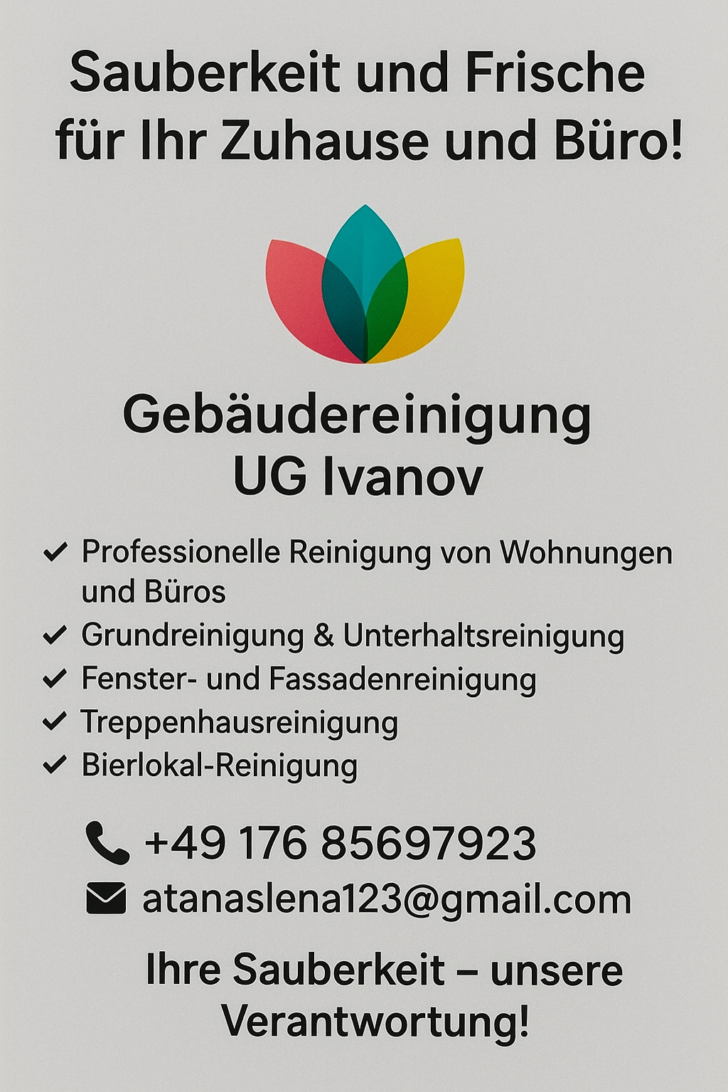 Logo der Firma Ivanov Reinigung UG aus Berlin