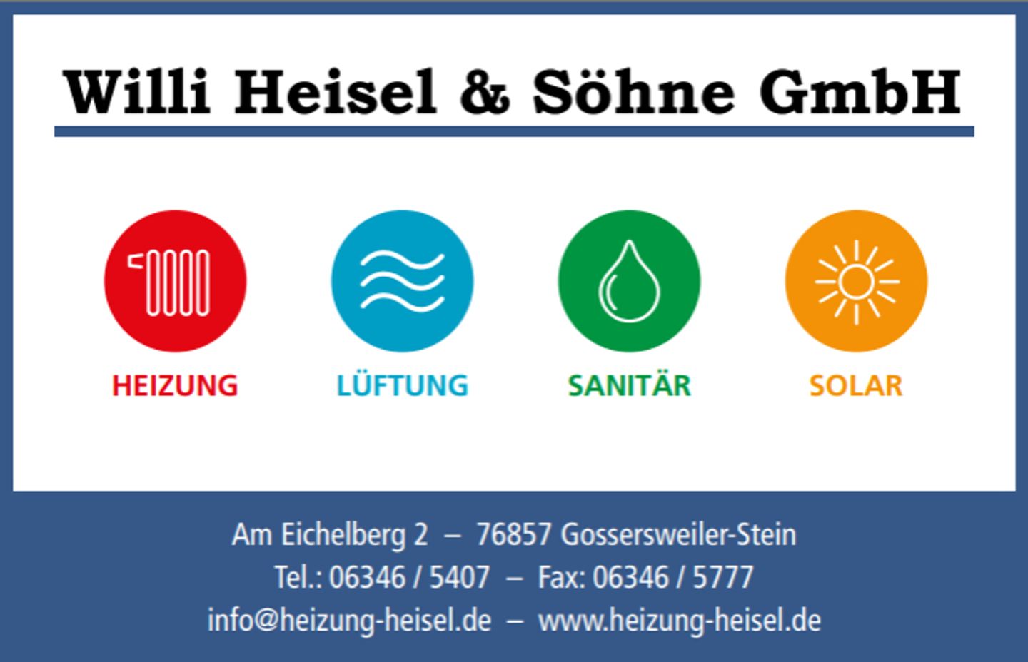 Logo der Firma Willi Heisel und Söhne GmbH Heizung - Lüftung aus Gossersweiler-Stein