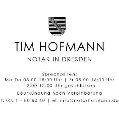 Logo der Firma Notar Tim Hofmann aus Dresden