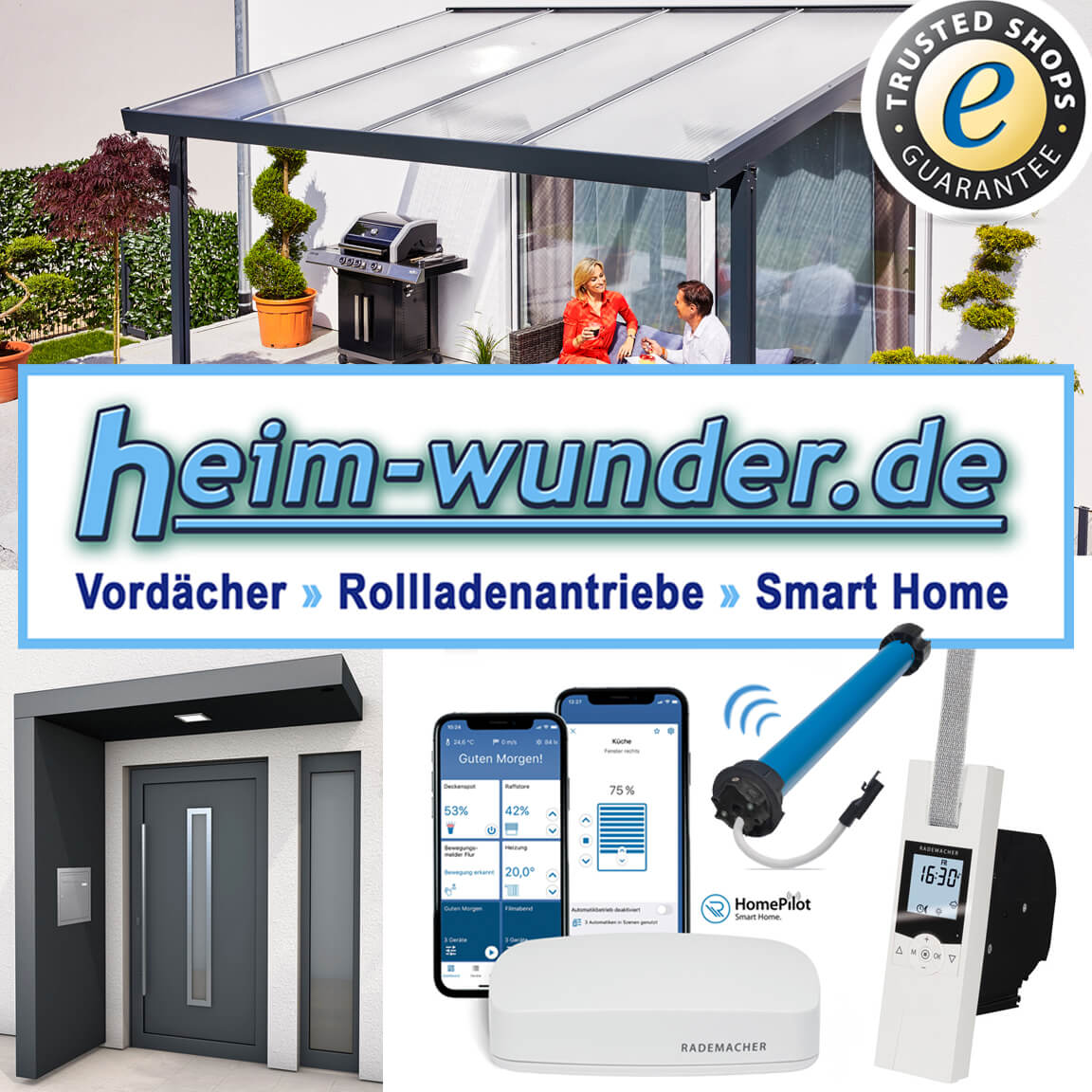 Logo der Firma heim-wunder.de - Vordächer, Rollladenantriebe, Smart Home aus Moers