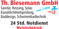 Logo der Firma Th. Biesemann GmbH Heizung Sanitär Solar aus Rheinberg - Ossenberg auf dem Branchenportal Heizungsbau.net